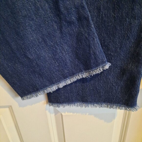 WeWoreWhat Jeans Womens 28 High Rise Frayed Waist Straight Raw Hem Retro - Picture 4 of 14